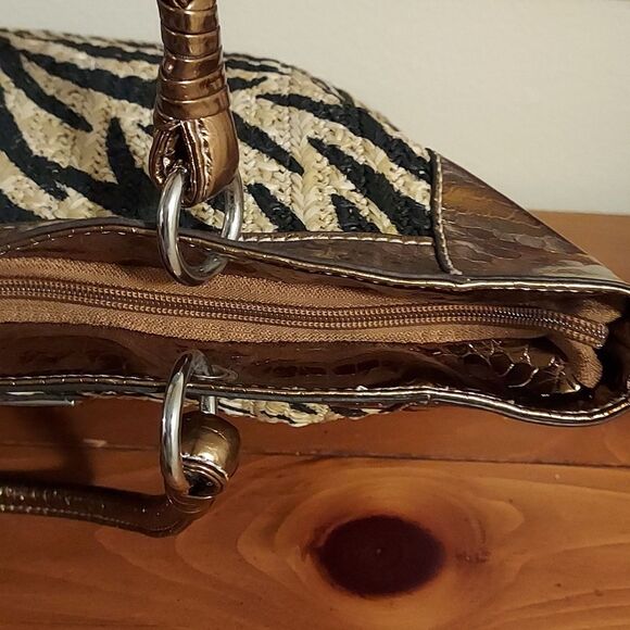 Guess Zebra Print Tote Bag - Black and Brown - Picture 9 of 10